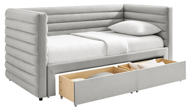 Bellatrix Fabric Day Bed With Drawer