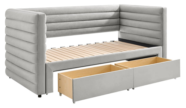 Bellatrix Fabric Day Bed With Drawer