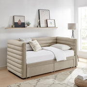 Bellatrix Fabric Day Bed With Drawer