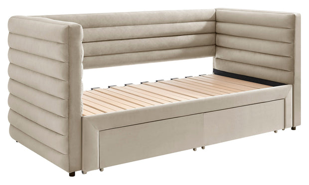 Bellatrix Fabric Day Bed With Drawer