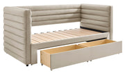 Bellatrix Fabric Day Bed With Drawer