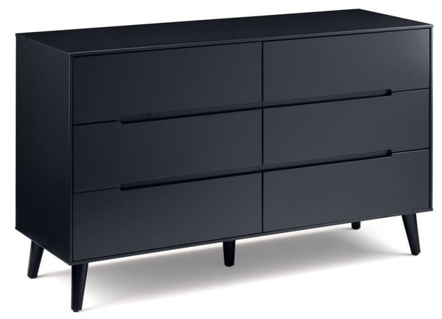 Alicia 6 Drawer Wide Chest - Anthracite