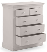 Clermont 3+2 Drawer Chest - Light Grey