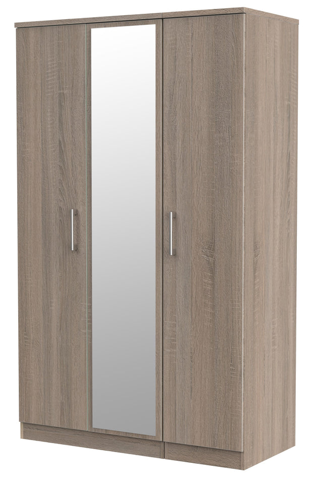 Devon 3 Door Mirror Wardrobe