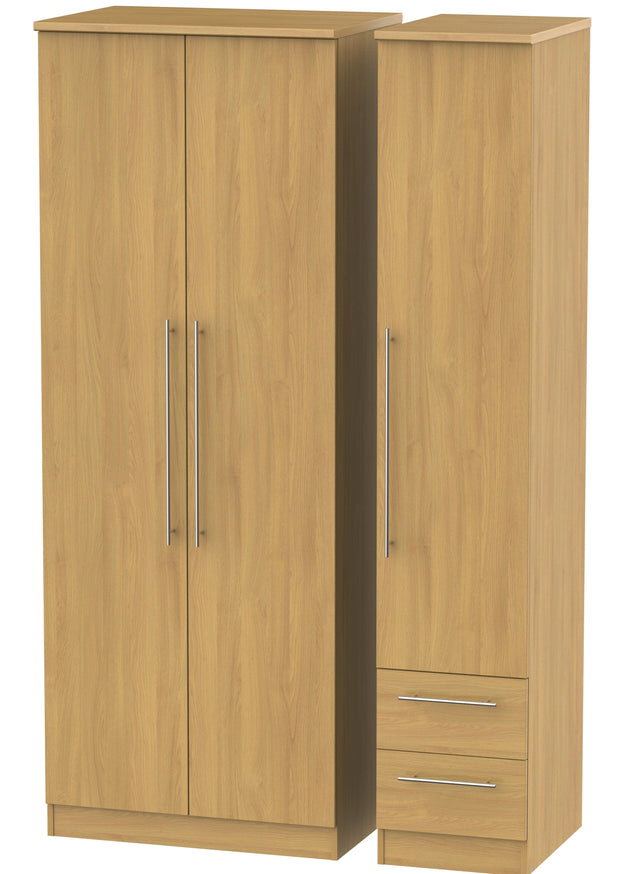 Sherwood 3 Door 2 Right Drawer Tall Wardrobe