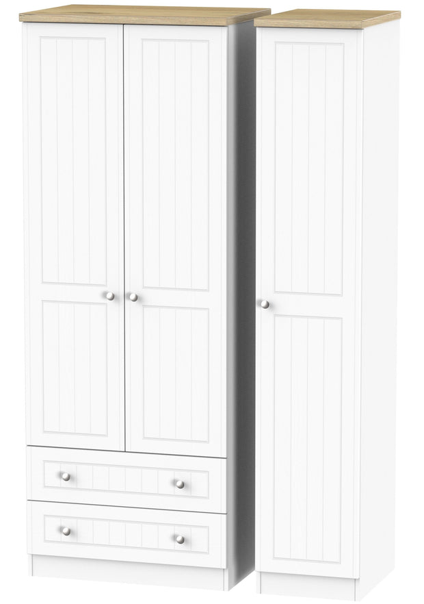 Vienna 3 Door 2 Right Drawer Tall Wardrobe