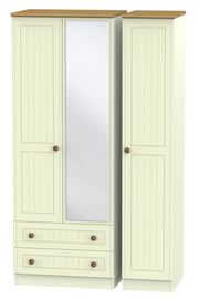 Warwick 3 Door 2 Left Drawer Tall Mirror Wardrobe