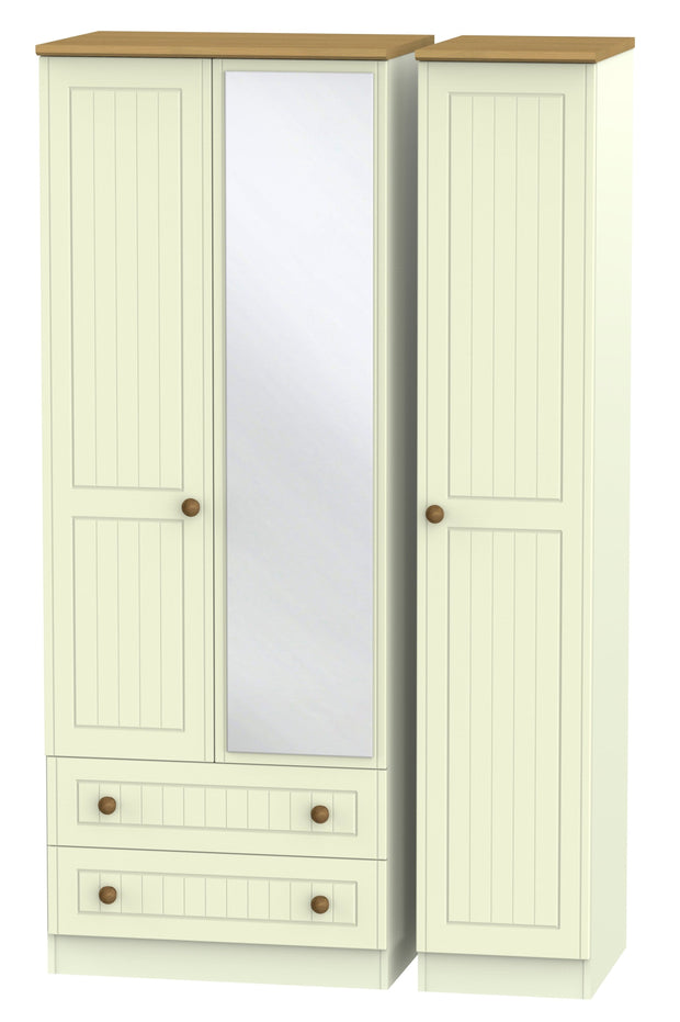 Warwick 3 Door 2 Left Drawer Tall Mirror Wardrobe