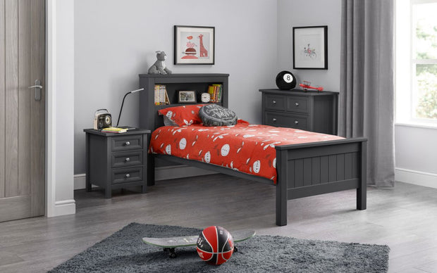 Maine Bookcase Bed - Anthracite